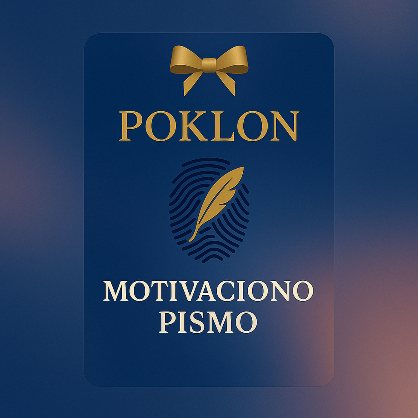 - POKLON - Motivaciono Pismo - Personalizovano -